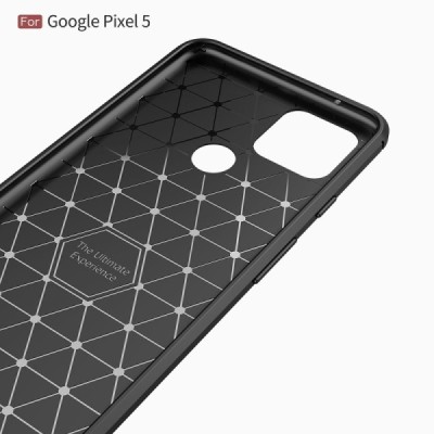 Google Pixel 5 „Carbon“ твердый силиконовый чехол (TPU) - черный | Vacins.lv