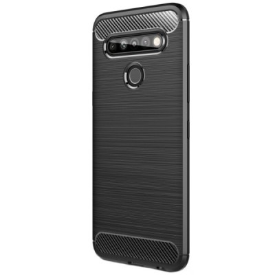 LG K61 „Carbon“ твердый силиконовый чехол (TPU) - черный | Vacins.lv