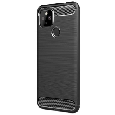 Google Pixel 4A 5G „Carbon“ твердый силиконовый чехол (TPU) - черный | Vacins.lv