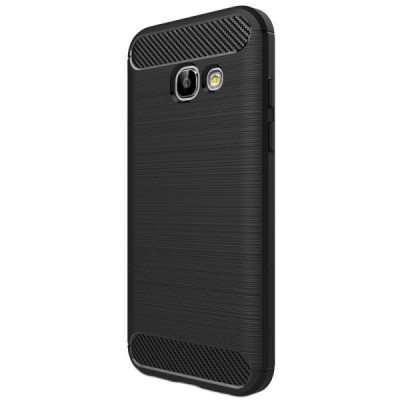 Samsung Galaxy A3 (2017) A320 „Carbon“ твердый силиконовый чехол (TPU) - черный | Vacins.lv