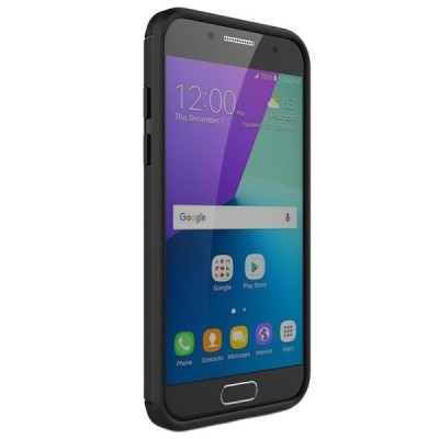 Samsung Galaxy A3 (2017) A320 „Carbon“ твердый силиконовый чехол (TPU) - черный | Vacins.lv