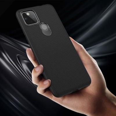Google Pixel 5 cieta silikona (TPU) melns apvalks | vacins.lv