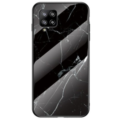 Samsung Galaxy A42 5G „Marble“ cieta silikona (TPU) melns / zelta apvalks | vacins.lv