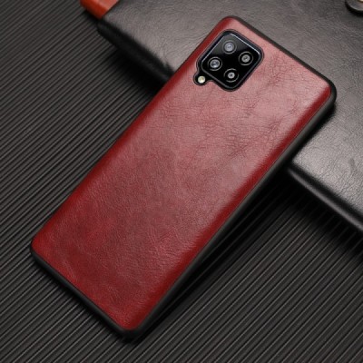 Soft Slim serijos Samsung Galaxy A42 5G красный кожаный чехол | Vacins.lv