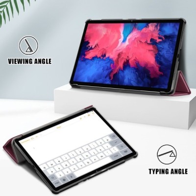 Lenovo Tab P11 11" (J606F) бордовый кожаный чехол-книжка (складной) | Vacins.lv