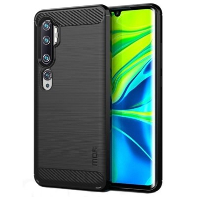 Xiaomi Mi Note 10 (10 Pro) „Mofi“ cieta silikona (TPU) melns apvalks | vacins.lv
