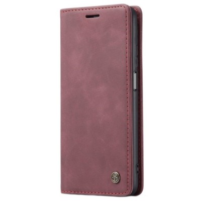 Xiaomi Mi 10T (Mi 10T Pro) CaseMe Retro solīds atvēramais ādas bordo maciņš - maks | Vacins.lv