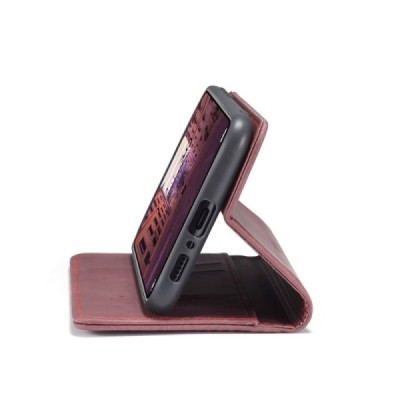 Xiaomi Mi 10T (Mi 10T Pro) CaseMe Retro открываемый, бордового цвета, кожаный чехол – книжка | Vacins.lv