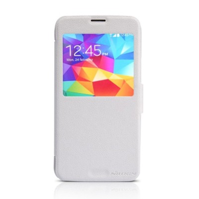 Samsung Galaxy S5 (S5 Neo) „Nillkin“ Fresh atvēramais balts futrālis / Vacins.lv