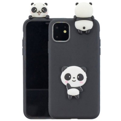 Apple iPhone 11 „Squezy“ Panda твердый силиконовый чехол TPU чёрного цвета | Vacins.lv