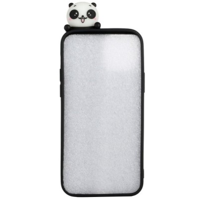 Apple iPhone 12 (12 Pro) „Squezy“ Pandas твердый силиконовый чехол TPU чёрного цвета | Vacins.lv