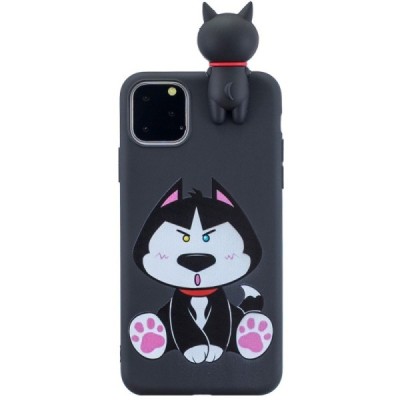 Apple iPhone 11 Pro „Squezy“ Dog твердый силиконовый чехол TPU чёрного цвета | Vacins.lv