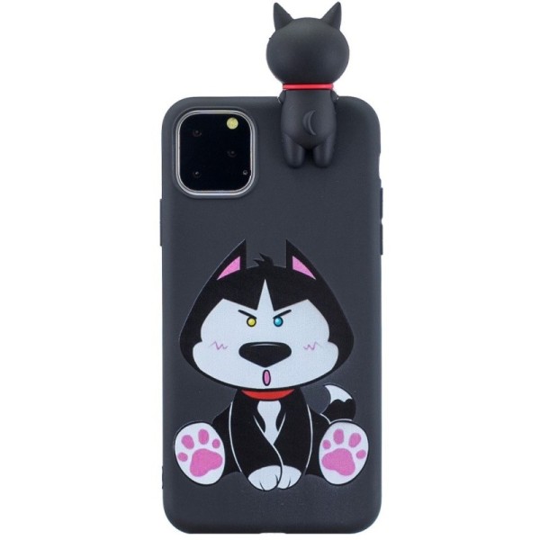 Твердый силиконовый чехол „Squezy“ Dog (TPU) - чёрный (iPhone 11 Pro)