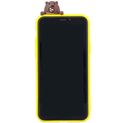 Apple iPhone 11 Pro „Squezy“ Bear cieta silikona (TPU) dzeltens apvalks | vacins.lv