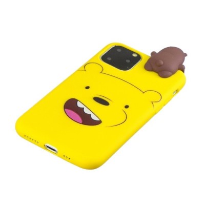 Apple iPhone 11 Pro „Squezy“ Bear cieta silikona (TPU) dzeltens apvalks | vacins.lv