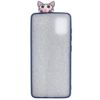Samsung Galaxy A41 (A415F) „Squezy“ Cat твердый силиконовый чехол TPU синего цвета | Vacins.lv