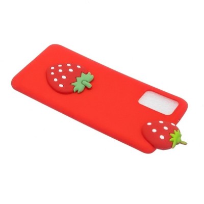 Samsung Galaxy A41 (A415F) „Squezy“ Strawberry cieta silikona (TPU) sarkans apvalks | vacins.lv