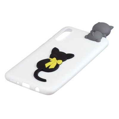 Samsung Galaxy A50 A505F (A50s A507F, A30s A307F) „Squezy“ Cat cieta silikona (TPU) balts apvalks | vacins.lv