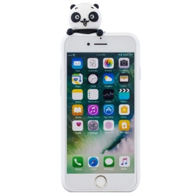 Apple iPhone 7 (iPhone 8, SE 2020) „Squezy“ Panda твердый силиконовый чехол TPU белого цвета | Vacins.lv