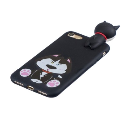 Apple iPhone 7 (iPhone 8, SE 2020) „Squezy“ Dog твердый силиконовый чехол TPU чёрного цвета | Vacins.lv