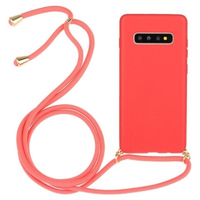 Samsung Galaxy S10 (G973) Strap твердый силиконовый чехол из TPU розового цвета | Vacins.lv