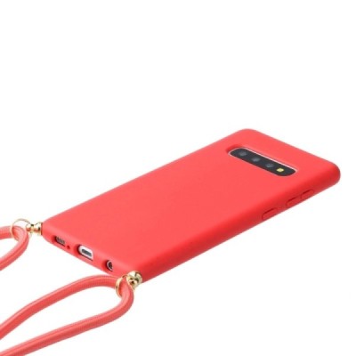 Samsung Galaxy S10 (G973) Strap твердый силиконовый чехол из TPU розового цвета | Vacins.lv