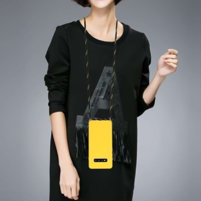 Samsung Galaxy S10 (G973) Strap твердый силиконовый чехол из TPU жёлтого цвета | Vacins.lv