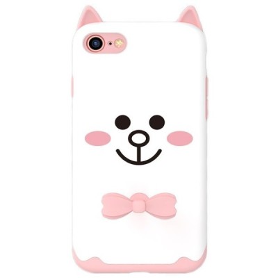 Apple iPhone 7 (iPhone 8, SE 2020) „Kingxbar“ Cat твердый силиконовый чехол из TPU белый | Vacins.lv