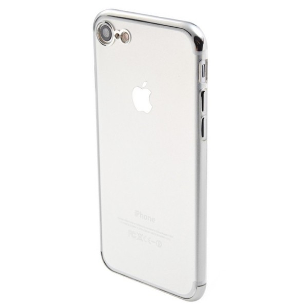 „Sulada“ твердый силиконовый (TPU) чехол - прозрачный / серебристый (iPhone 7 / 8 / SE 2020 / SE 2022)