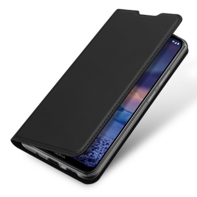 „Dux Ducis“ Skin серии Nokia 5.4 (2020) чёрный  кожаный чехол-книжка | Vacins.lv