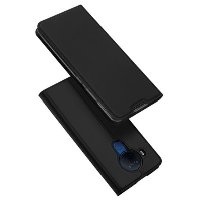 „Dux Ducis“ Skin серии Nokia 5.4 (2020) чёрный  кожаный чехол-книжка | Vacins.lv