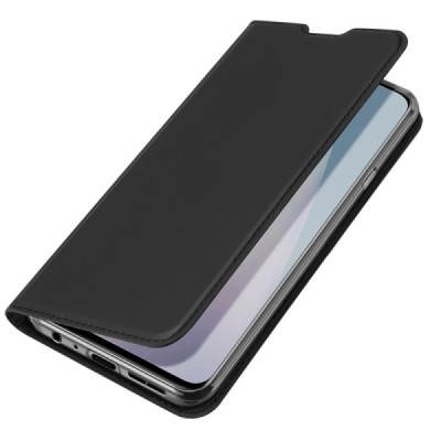 OnePlus Nord N10 5G „Dux Ducis“ Skin sērijas melns ādas atvērams maciņš | Vacins.lv
