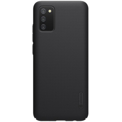 Samsung Galaxy M02s „Nillkin“ Frosted Shield чёрный пластиковый чехол | Vacins.lv