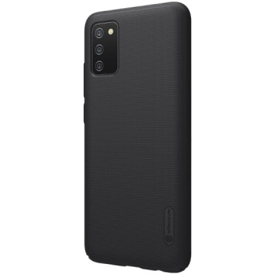 Samsung Galaxy M02s „Nillkin“ Frosted Shield чёрный пластиковый чехол | Vacins.lv
