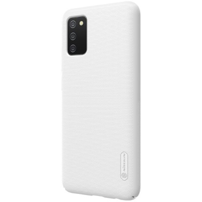 Samsung Galaxy M02s „Nillkin“ Frosted Shield белый пластиковый чехол | Vacins.lv