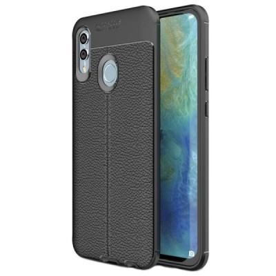 Huawei P smart 2019 (Honor 10 Lite) FOCUS cieta silikona (TPU) melns apvalks | vacins.lv