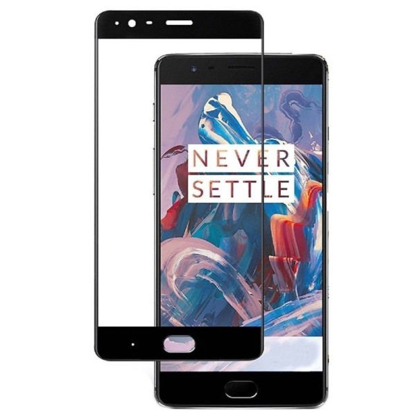 „Calans“ Tempered Glass ekrāna aizsargstikls 0.26 mm - melns (OnePlus 3)