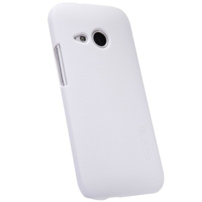 HTC One Mini 2 (HTC One M8 mini) Nillkin Frosted Shield balts plastmasas futrālis + ekrāna aizsargplēve / Vacins.lv