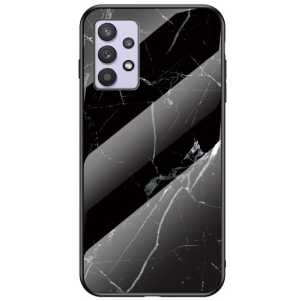 „Marble“ твердый силиконовый (TPU) чехол - чёрный (Galaxy A32 5G)