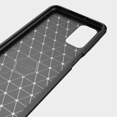 Samsung Galaxy A32 5G Carbon твердый силиконовый чехол (TPU) - черный | Vacins.lv