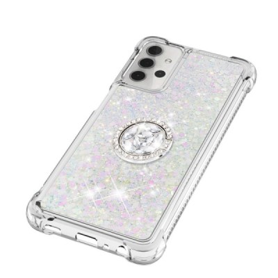 Samsung Galaxy A32 5G Shine Kickstand твердый силиконовый прозрачный чехол из TPU | Vacins.lv