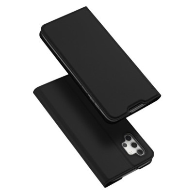Dux Ducis Skin серии Samsung Galaxy A32 5G чёрный кожаный чехол-книжка | Vacins.lv