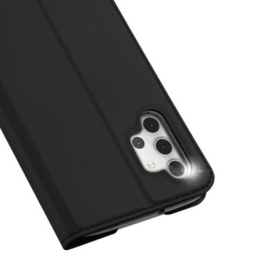 Dux Ducis Skin серии Samsung Galaxy A32 5G чёрный кожаный чехол-книжка | Vacins.lv