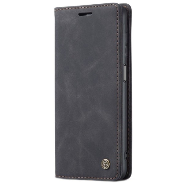 Кожиный чехол-книжка "CaseMe" Retro - чёрный (Galaxy A32 5G)
