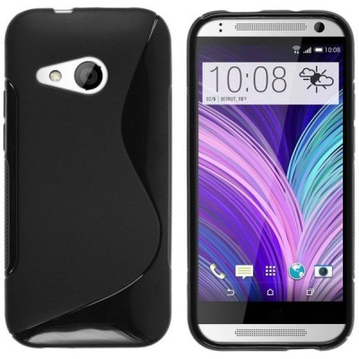 HTC One mini 2 (M8 mini) matēts cieta silikona (TPU) melns apvalks / Vacins.lv