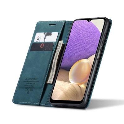 Samsung Galaxy A32 5G CaseMe Retro открываемый, зелёного цвета, кожаный чехол – книжка | Vacins.lv