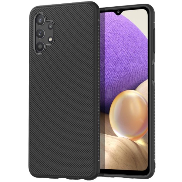 „Jazz“ твердый силиконовый (TPU) чехол - чёрный (Galaxy A32 5G)