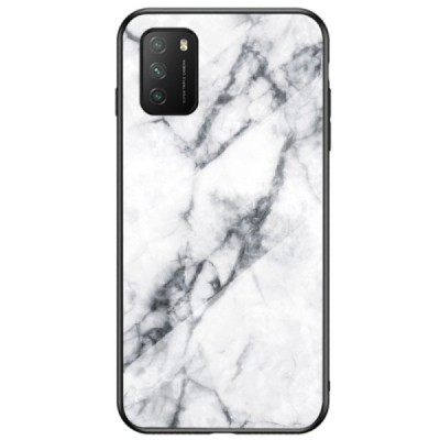 Xiaomi Redmi 9T 5G „Marble“ cieta silikona (TPU) balts apvalks | vacins.lv