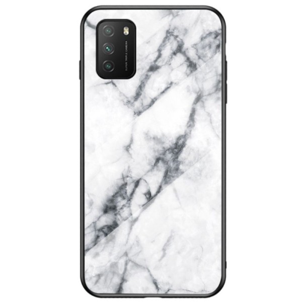 „Marble“ твердый силиконовый (TPU) чехол - белый (Redmi 9T 5G)