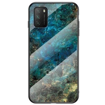 Xiaomi Redmi 9T 5G „Marble“ твердый силиконовый чехол TPU синего цвета | Vacins.lv